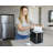 Ice Maker with 26 lbs. Capacity Countertop Stainless Steel Ice Maker with Transparent Window-42064368
