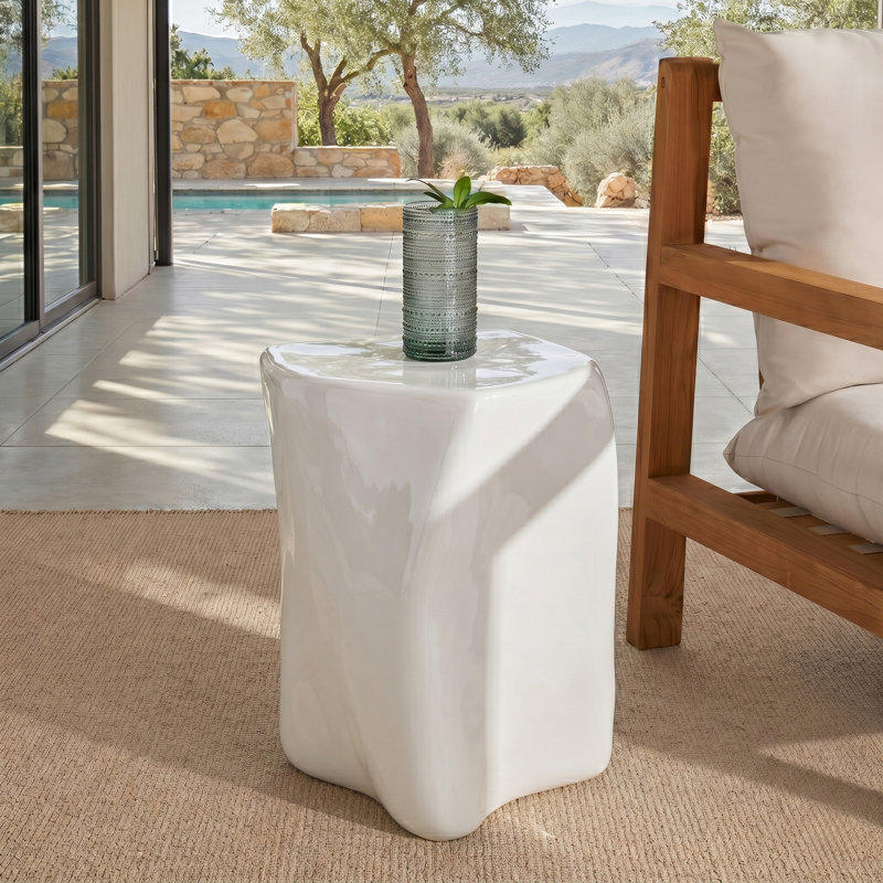Table d'appoint Ohearn, Blanc