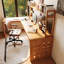 Bureau en bois massif en L Burlywood-924099456-924099457
