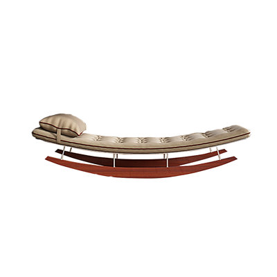 Chaise berçante ergonomique en cuir et silicone