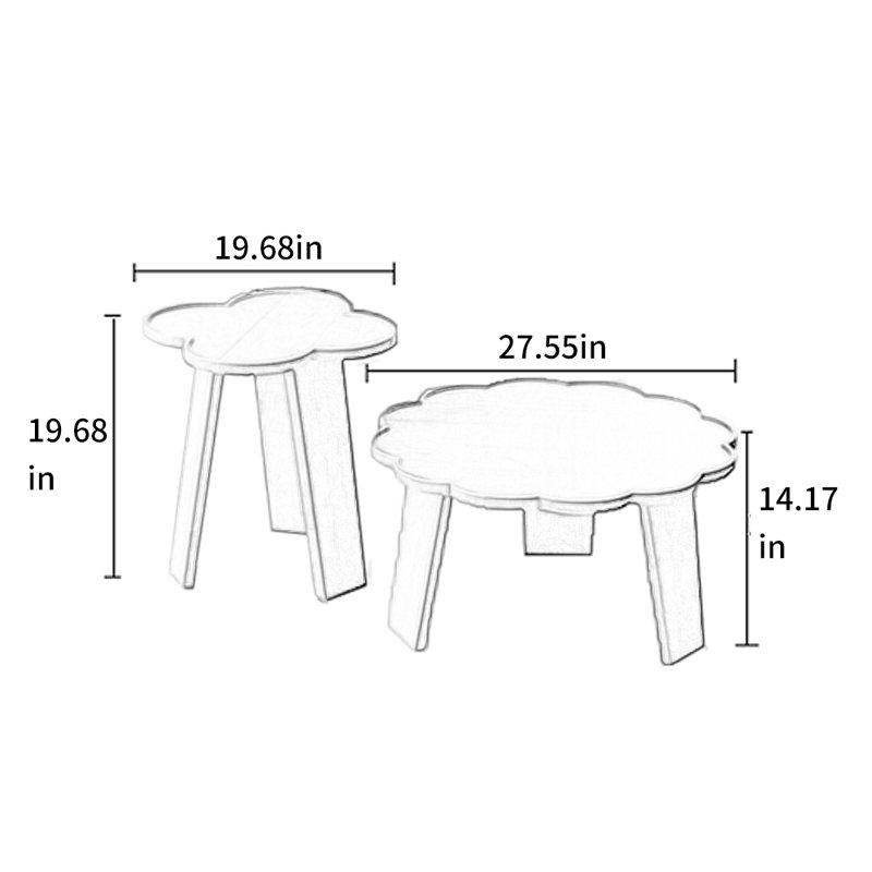 Simple Solid Wood Coffee Table, Burlywood