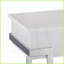 Blanc et blanc Table basse contemporaine chromée avec rangement - Conception moderne peu encombrante pour le salon-1852051269