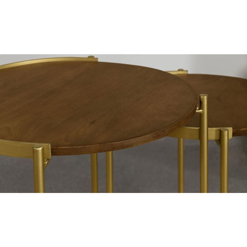 Honaker 2-Piece Nesting Table, Brown
