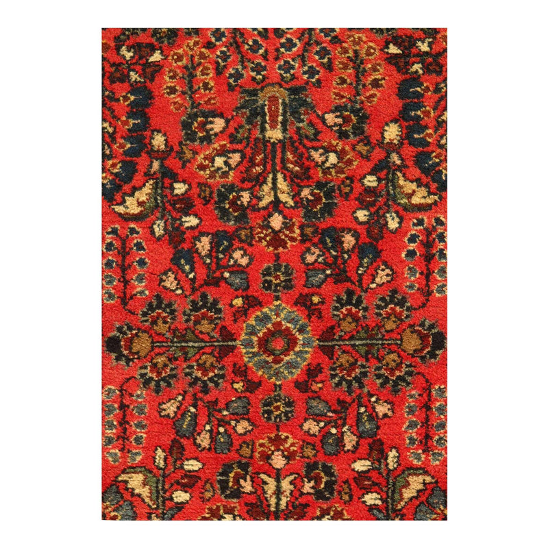 Mikihisa Oriental Area Rug in Red