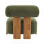 Fauteuil d'appoint en bois massif de 27 po de large avec dossier épais, vert-827777727