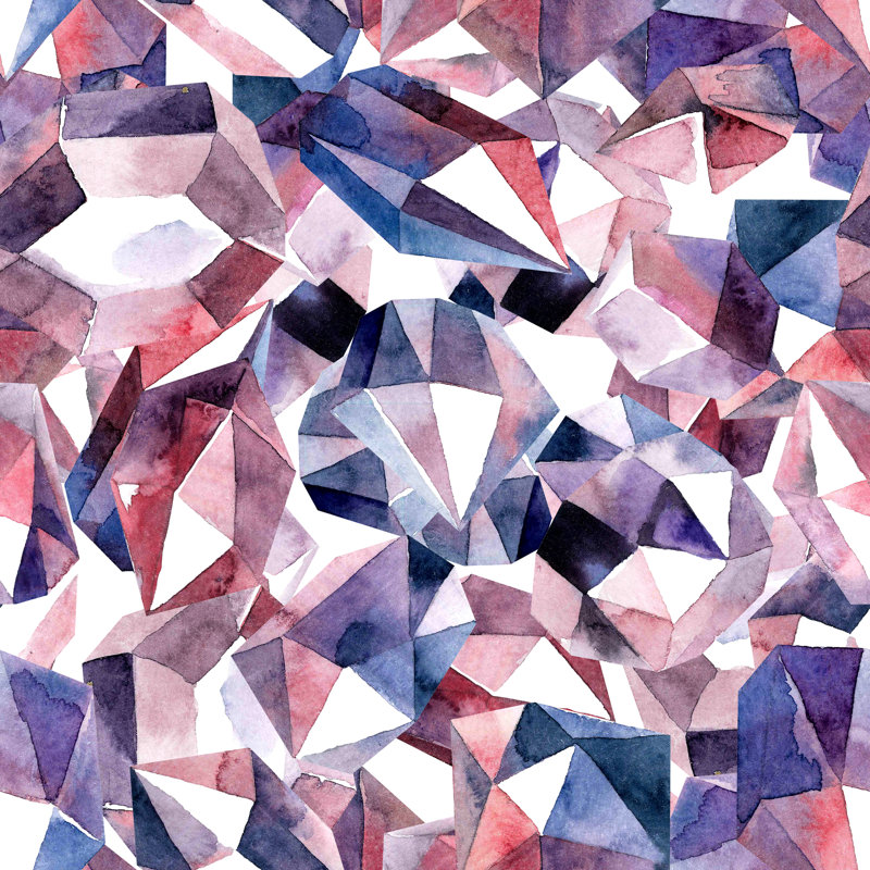 Diamonds Pattern by Ola_Tarakanova - Wrapped Canvas Print, 76cm H x 76cm W x 3.8cm D