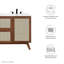 Meuble-lavabo double autoportant 48 po avec plateau en bois manufacturé Modway Soma-93249789-93249788