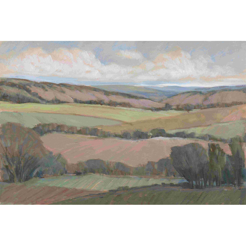 Hilly Countryside II - Impression sur toile tendue, H 8 po x l 12 po
