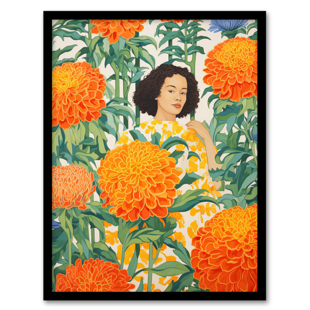 Marvellous Marigolds Orange Flowers - Single Picture Frame Print