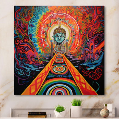 «Buddha Street Art the Obstacle Is the Path», reproduction sur toile