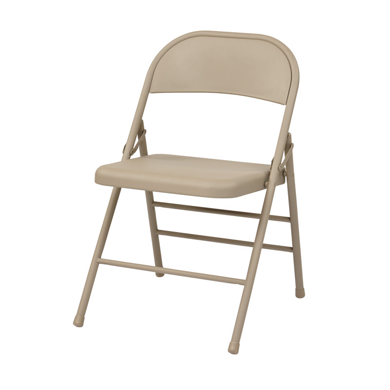 Chaise pliante en métal Mariyani, Brun clair