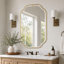Miroir de salle de bain, miroir mural de coin festonné moderne, cadre en fer antirouille 46 x 26 et miroir rectangulaire en verre Boho pour meuble-lavabo, chambre à coucher, évier, entrée