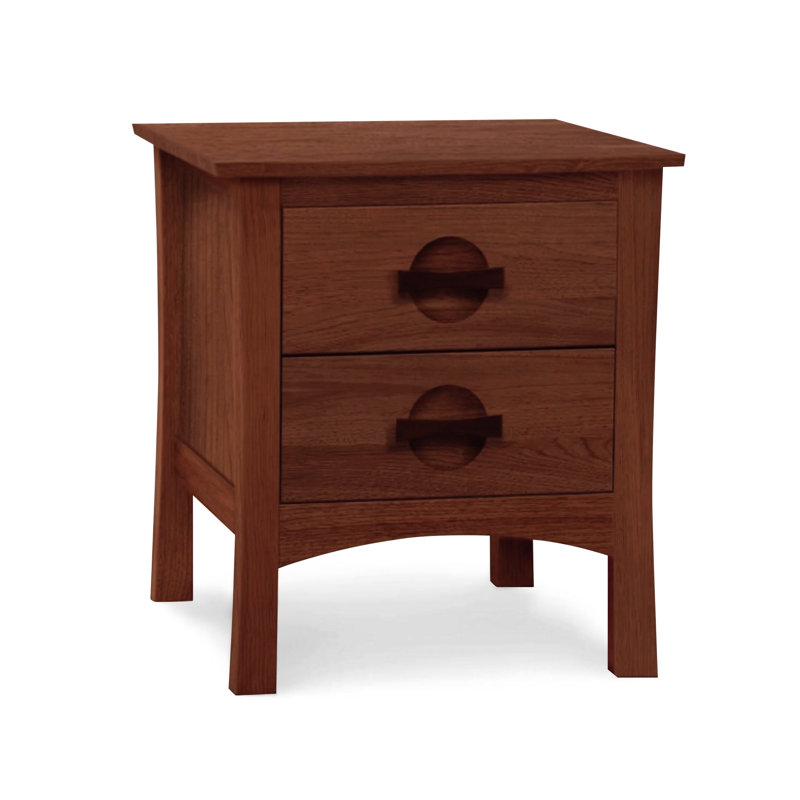 Berkeley 2 - Drawer Solid Wood Nightstand, Cognac Cherry