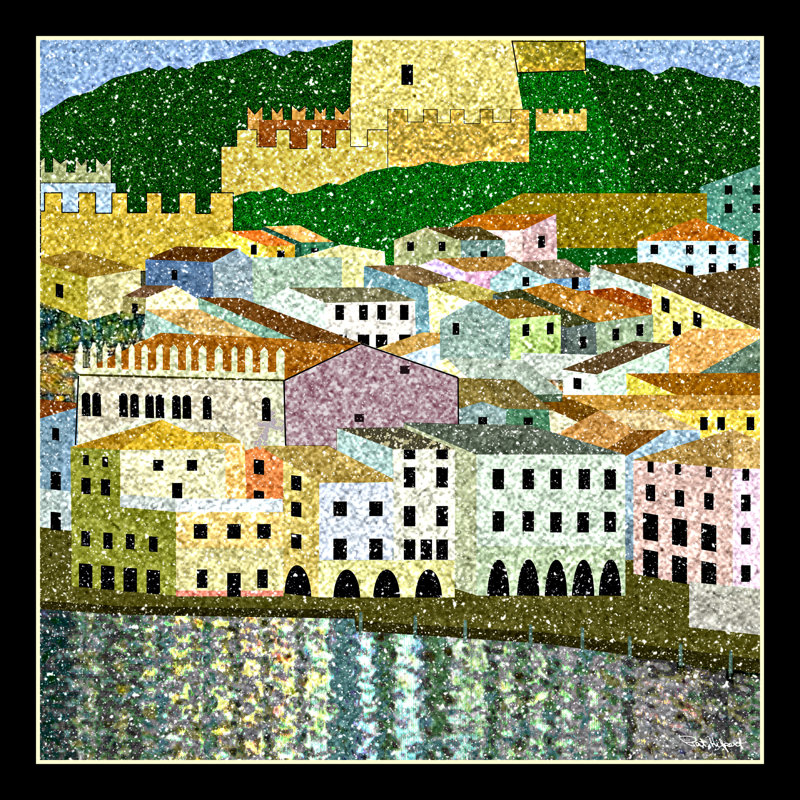 Réinterprétation du lac de Garde, Malcesine, 1913