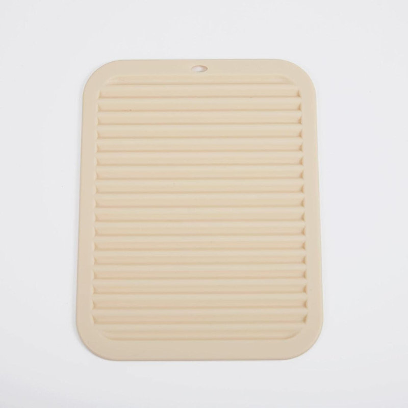 Dessous-de-plat en silicone résistant à la chaleur, Beige