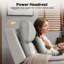 Fauteuil inclinable électrique en cuir véritable à paroi zéro avec appui-tête réglable, ports de charge USB et Type-C-131256408