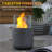 Tabletop Fireplace, Mini Concrete Ethanol Fire Bowl with Lid | Light Gray-1078379840
