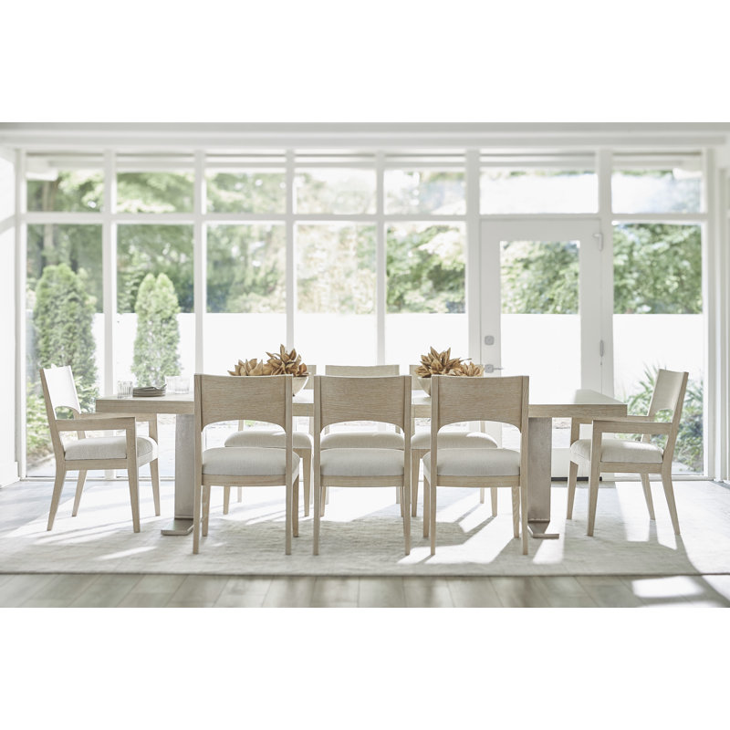Solaria Extendable Solid Wood Double Pedestal Dining Table
