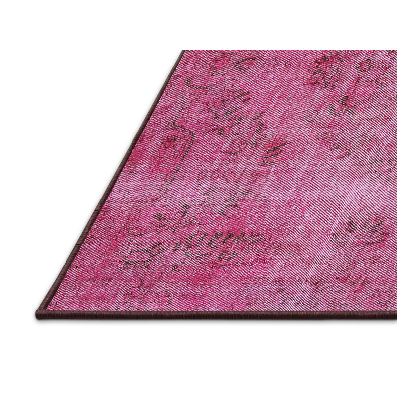 Tapis traditionnel rose / gris, Rectangle 5 pi x 7 pi
