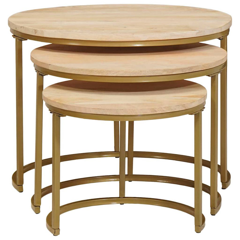 Coffee Table, 40cm. H x 54cm. L x 54cm. W, Brown, Gold