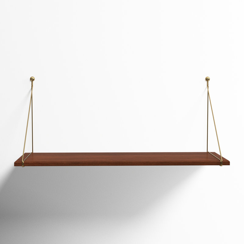 Ivory Rubberwood Bracket Shelf