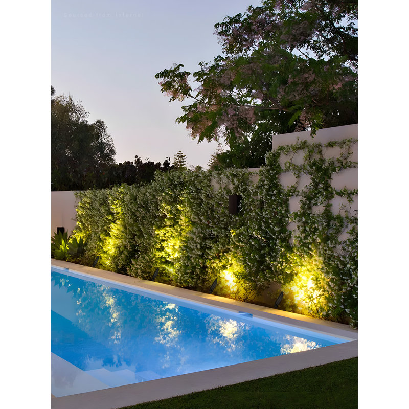 Projecteur de paysage en aluminium avec une ampoule Mr16, base Max Gu 50,3 W, basse tension 12 V CA / CC, noir