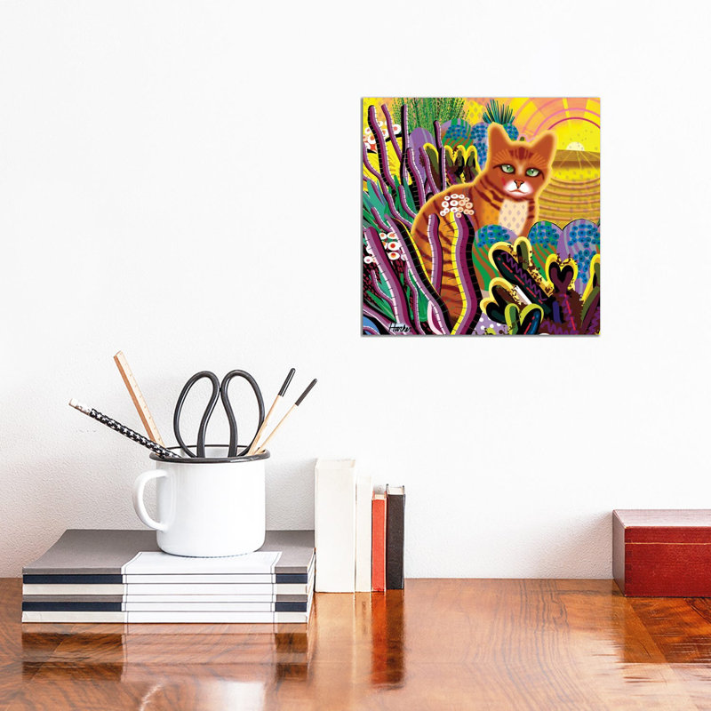 Coco Vega As A Cat by Charles Harker - Wrapped Canvas Print, 30.48 cm H x 30.48 cm W