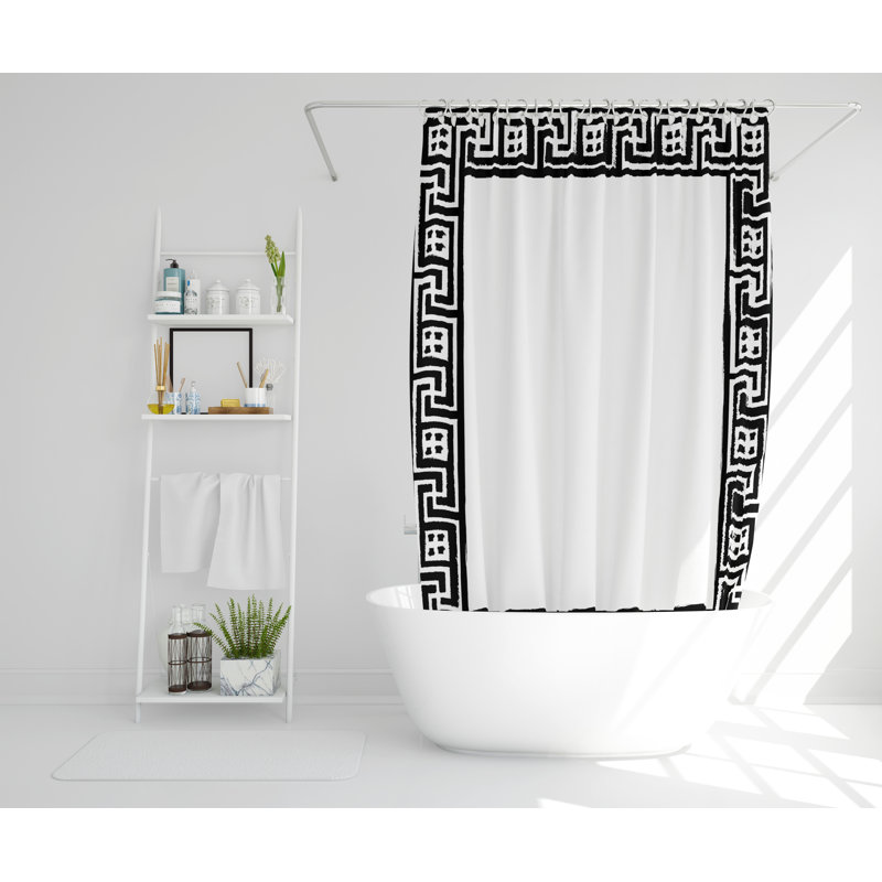 Norval Polyester Shower Curtain Set, 168cm H x 168cm W
