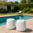 Scandinavian Transitional Stackable Round Storage Basket Stool, Indoor Outdoor Plastic Accent Ottoman, Striped Design Side Chair for Dining Room, Kitchen, Bedroom, Patio, Office, and Hotel Use-1886107161