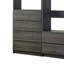 Système d'organisation modulaire Dee, 6 tablettes, 5 tringles, finition en bois gris