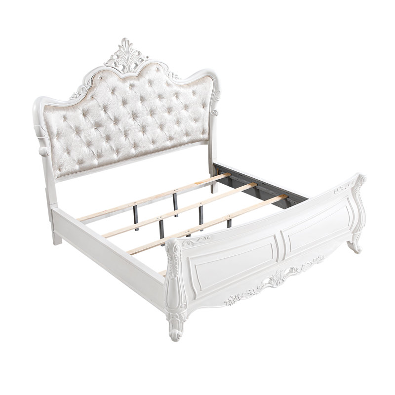 Lasiya Bedroom Set, Queen, 4 Pcs: Bed, Dresser, Nightstand, Mirror