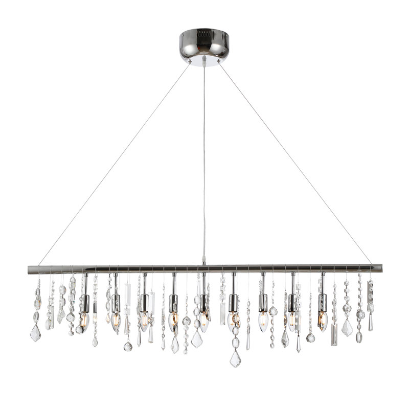 Luminaire suspendu en cristal 48 pouces pour salle à manger