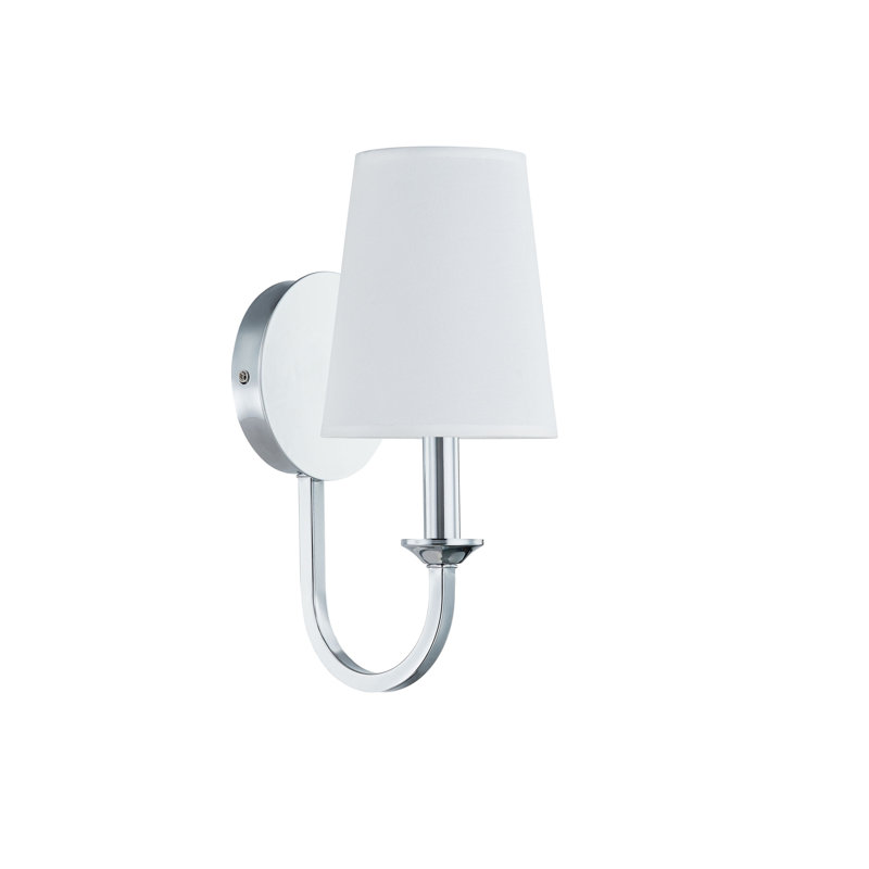 Misha Plug-in Metal Wall Sconce, Chrome