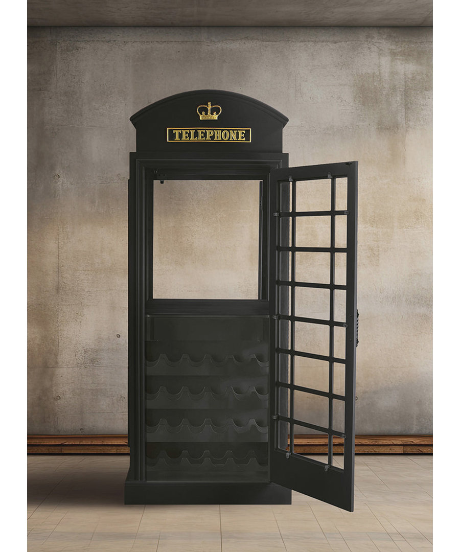 Marroquin Telephone Booth Bar Cabinet By RAM Game Room Latitude Run® 