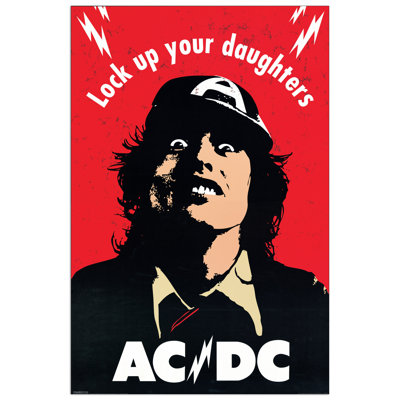 Ac/Dc - No Frame Print on Wood