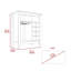 Armoire de bar Essential, une tablette ouverte, six supports à vin intégrés, un tiroir - gris clair