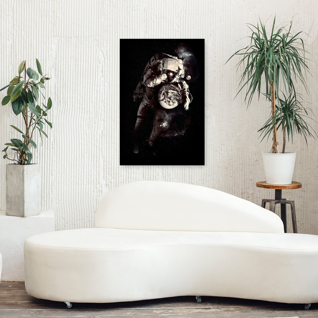 Astronaut Cosmic Earth Surreal Abstract Contemporary Landscape Nature Wall Art Print