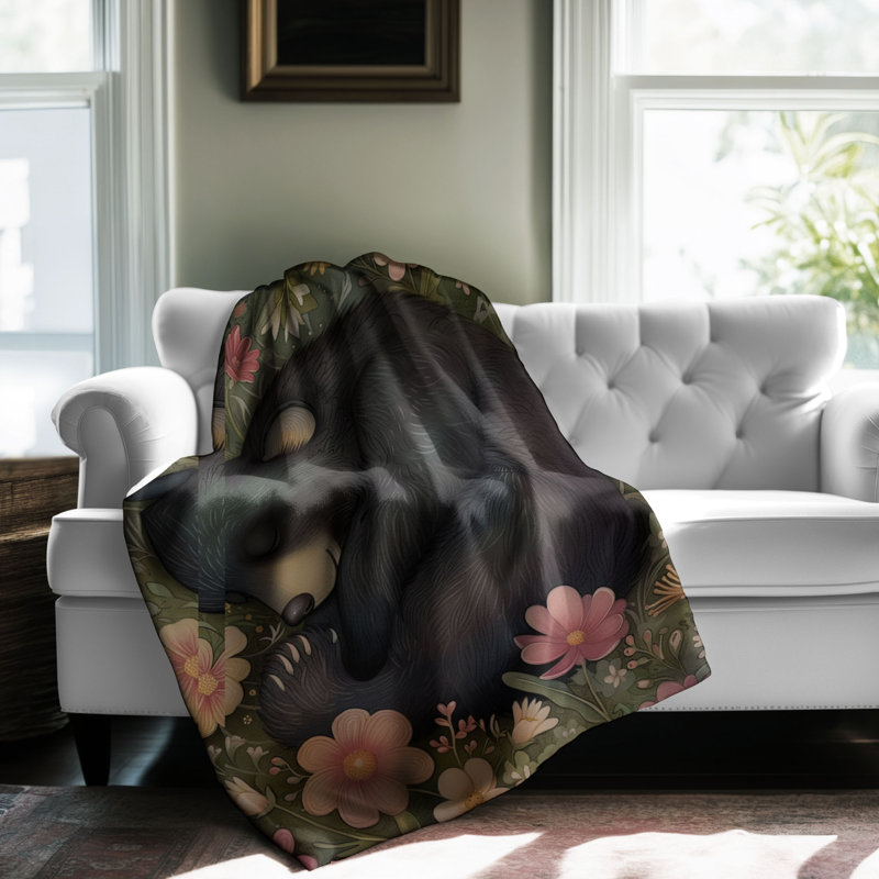  Couverture d'ours adorable, L 60 po x l 50 po