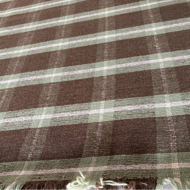 Tapis vert en laine tissé à la main et à plat vert, Rectangle 9 pi x 12 pi
