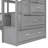 Full Over Twin & Bunk Bed, Gray, Solid Pine Wood Structure, Guardrails For , Storage Drawers Stair To Upper Security,-1825193543