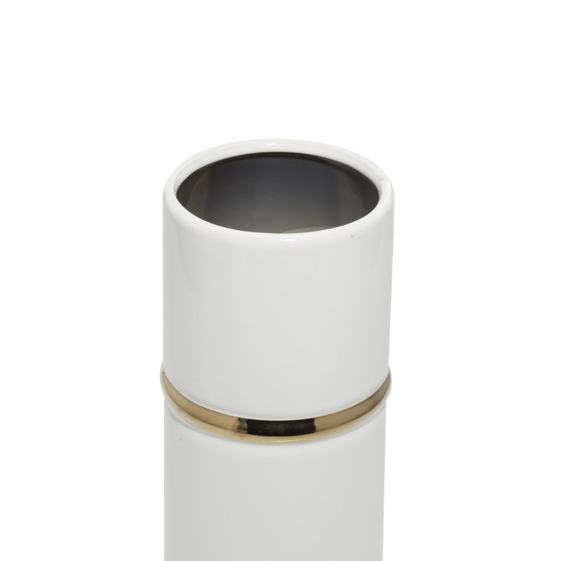 Stollings Stoneware Table Vase, White