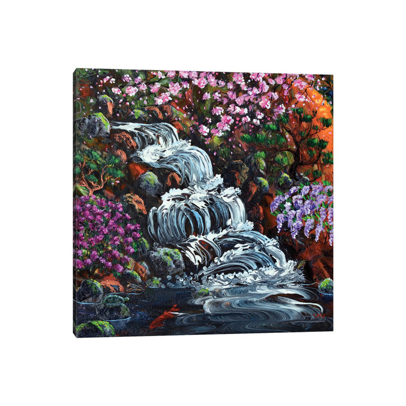 Secret Waterfall by Laura Iverson - Wrapped Canvas Gallery-Wrapped Canvas Giclée, 30.48 cm H x 30.48 cm W
