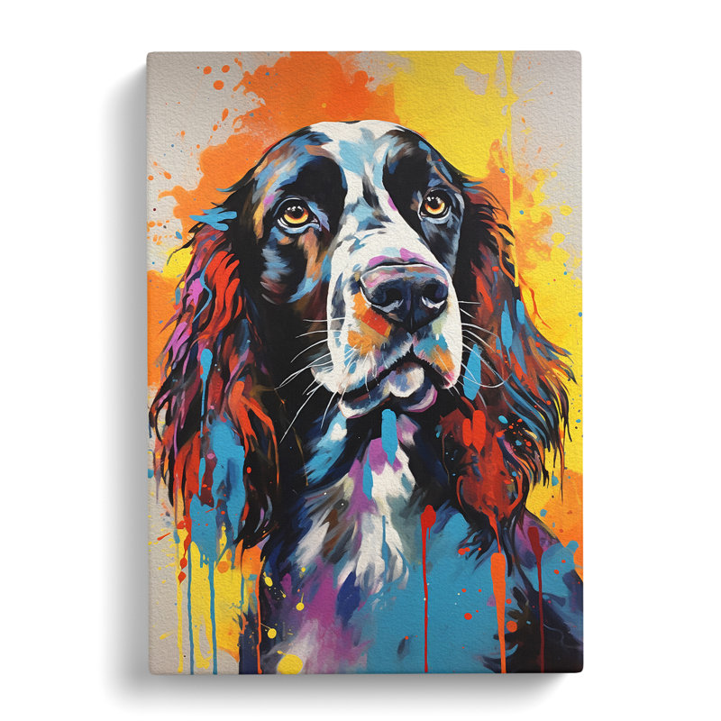 English Springer Spaniel Contemporary - Wrapped Canvas Print, 50cm H x 35cm W x 3cm D