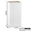 Armoire murale blanche en bois massif à une porte, 2 tablettes pour la buanderie de cuisine, l 21 po x P 12 po x H 36 po, caoutchouc, armoire à assemblage rapide en bois, tablettes réglables, salle de bain, dispositif de fermeture en douceur, facile à