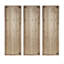 Ensemble de 3 décorations murales géométriques en bois deux tons