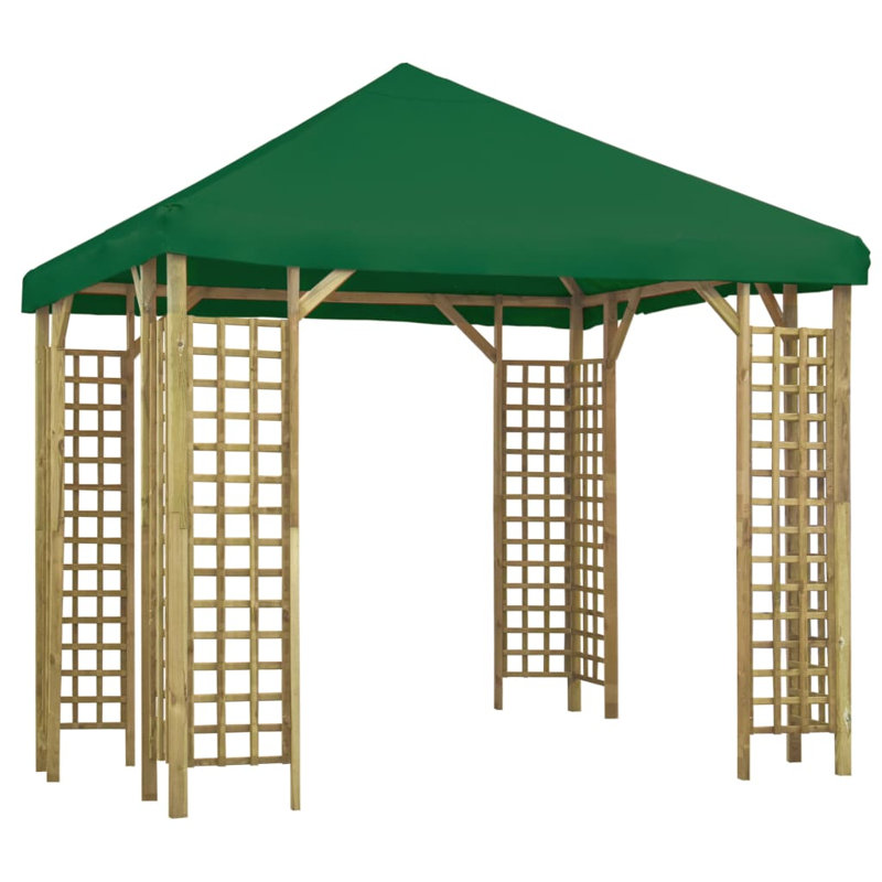 Harumi 3m x 3m Solid Wood Party Tent, Green