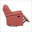 Fauteuils inclinables pour le salon, fauteuil inclinable pivotant rouge Ruby avec tirette manuelle | Bois massif Structure en contreplaqué