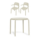 Toni Bistreau Outdoor Bistro Table Set With Armchairs