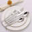 20 Pc Flatware Set with Hammered Handles-106495550