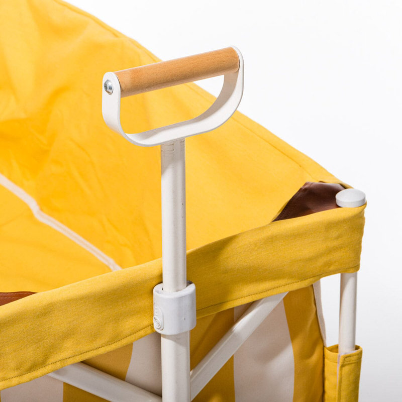 Folding Beach Cart, Yellow/White